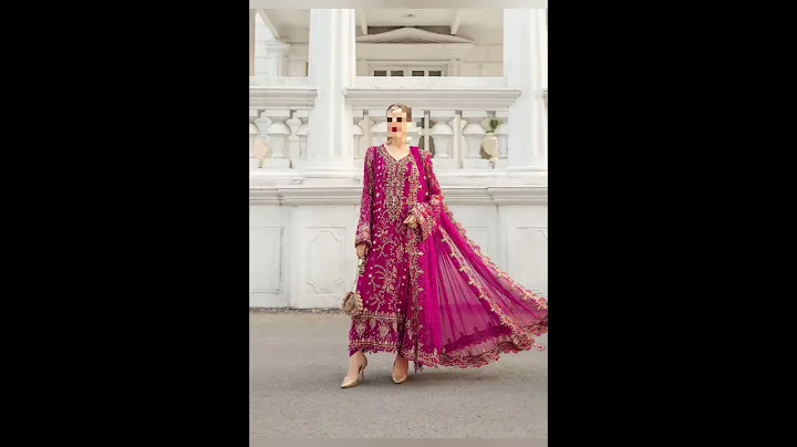 MariaB Chiffon Collection 2025| Article #MBC-1098| Luxury Hand Embellished suit| Wedding dress 2025|