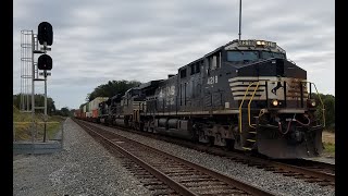 NS Intermodal Train 218 With NS Leader 4218 At Harrisburg NC On The NS Charlotte Mainline.10-16-2020