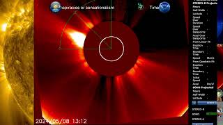 ICME Solar Storm from R3664 with more activity expected. 08 May 2024 4K