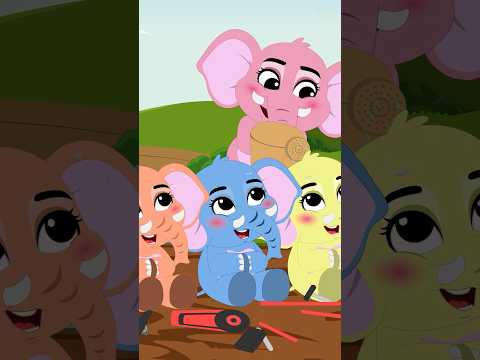 Char Mote Hathi Ghumne Chale 🐘🐘#mamamonkey #hindirhymes