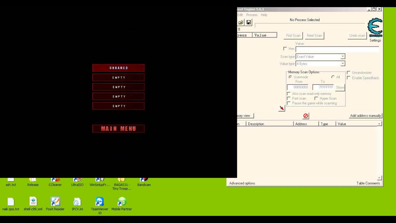 cara cheat alien shooter menggunakan cheat engine