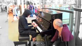 TOUGH  MAN PLAYED PIANO LIKE A PRO.