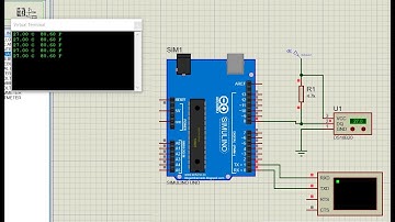 DS18B20 : how to simulate the temperature sensor with arduino in proteus ?