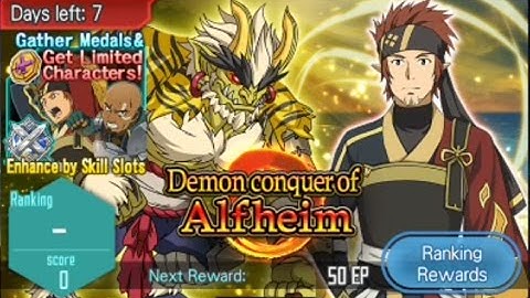 Sword Art Online Memory Defrag - Demon Conquer of Alfheim - Full Event