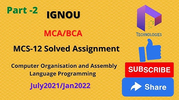 Mcs- 12 PART- 2    Solved Assignment July-2021/Jan2022 || IGNOU ||  Dalaltechnologies