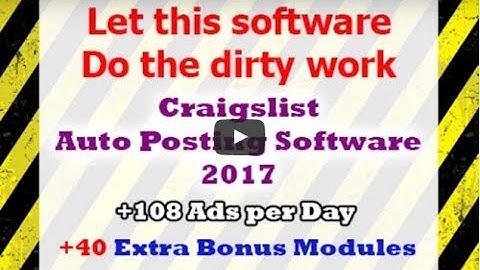 Craigslist Auto Posting Software 2019 - 143 software tools included - (auto posting tools)