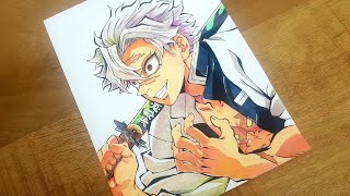 Drawing Sanemi Shinazugawa | Demon slayer [鬼滅の刃]