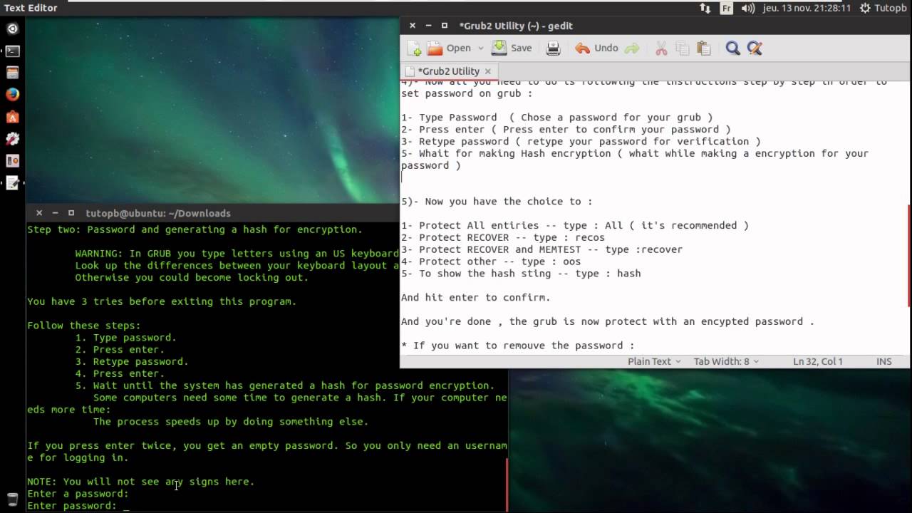 How to protect your Grub2 with grubpass on Ubuntu/Mint/Other