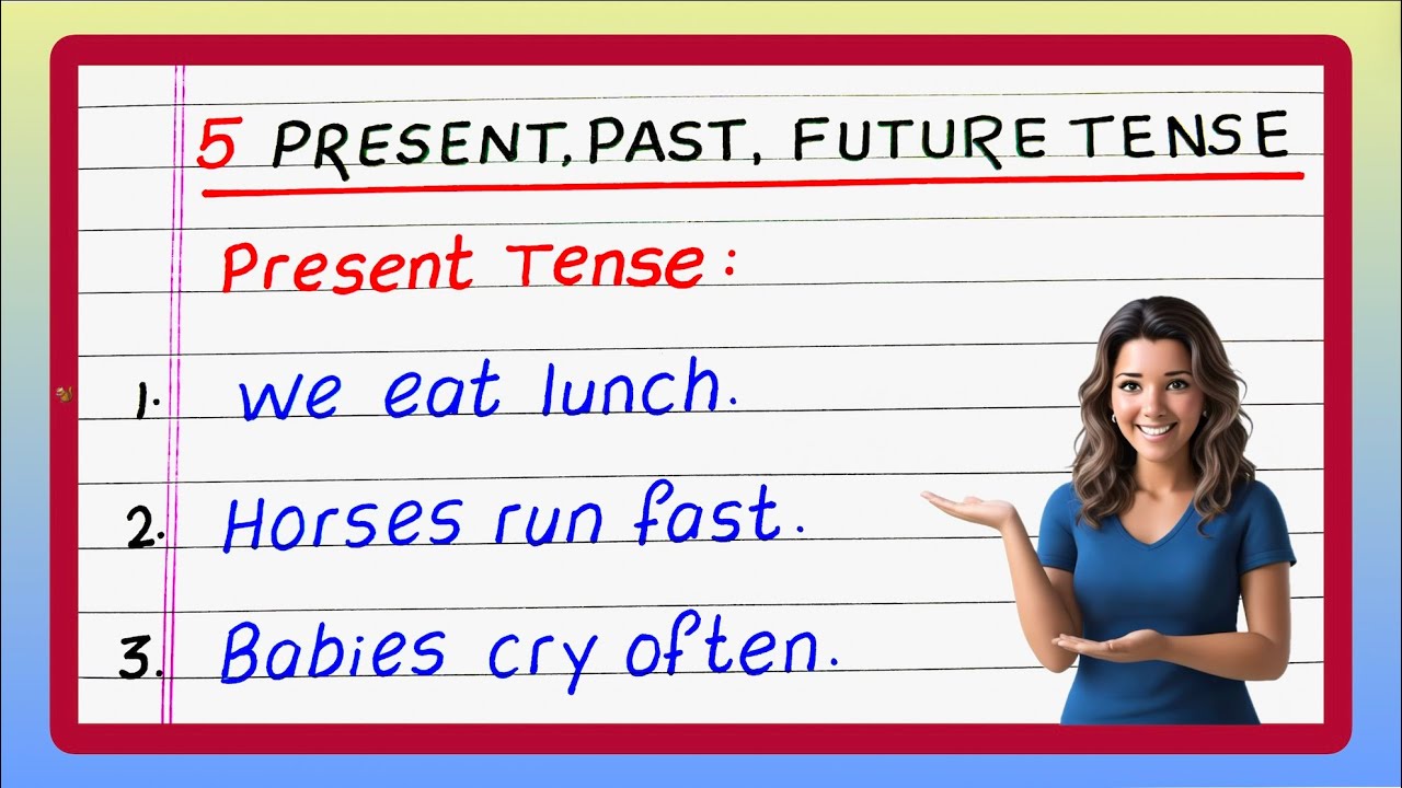 5 Sentences Present Past and Future Tense | Examples of Present Past ...