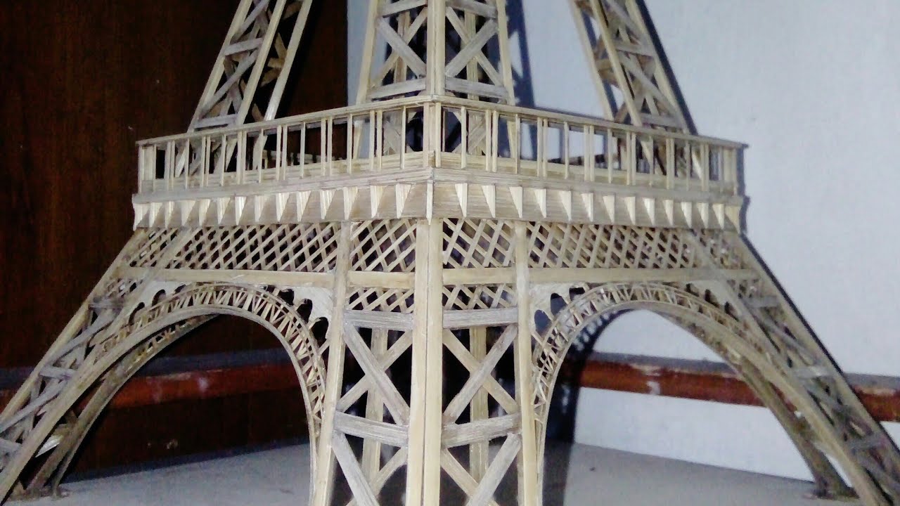MINIATUR menara eiffel dari bambu  YouTube