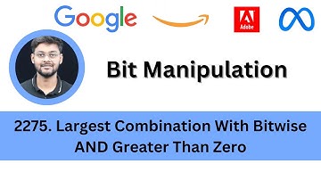 LeetCode 2275. Largest Combination With Bitwise AND Greater Than Zero | Bit Manipulation | Microsoft