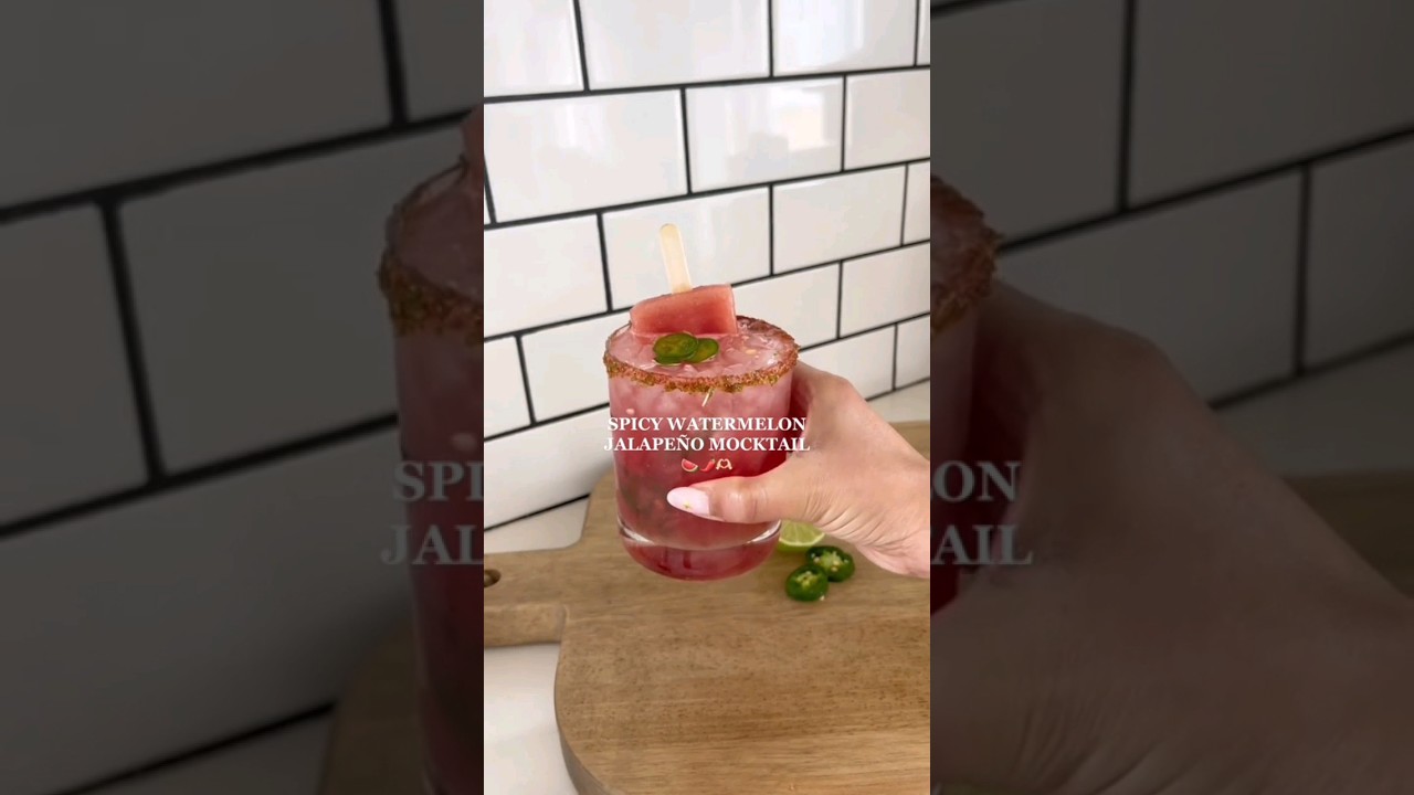 This is for my spicy mocktail lovers | this may be my favorite mocktail ive ever made 🥵🌶️🍉 | 