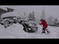 01-28-2021 Truckee, CA - Stuck Vehicles Digging Out From Over 3ft of Snow