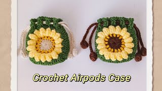 Sunflower Airpods Case Crochet Tutorial