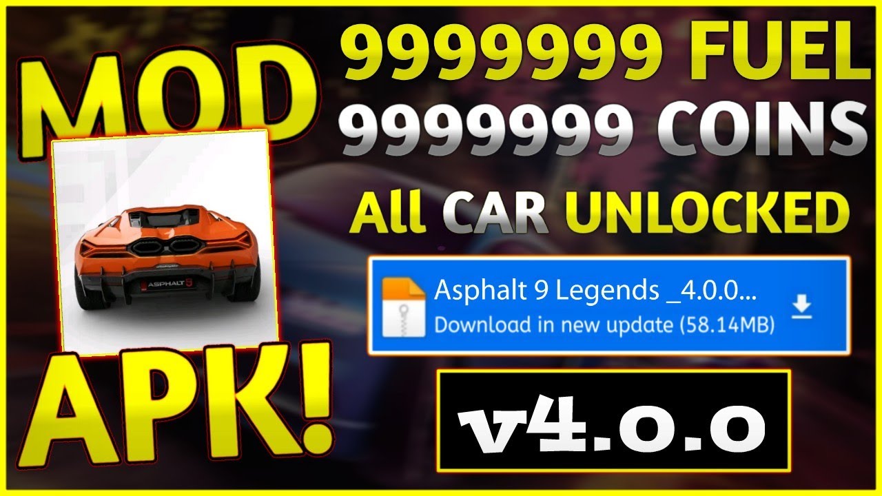 Asphalt 9: Legends v4.4.0k MOD APK (Infinite Nitro, Speed, God
