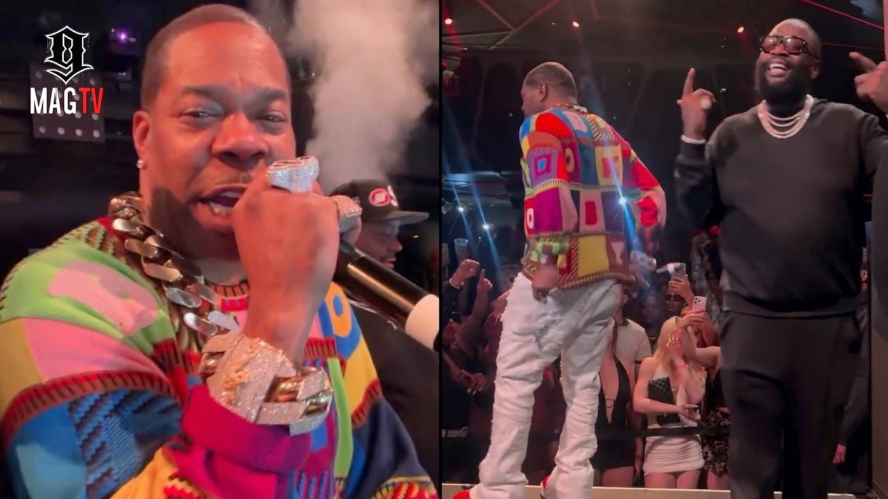 Rick Ross Pulls Up On Busta Rhymes 54th B-Day Party In Las Vegas
