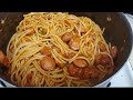 Spaghettis con salchichas😋