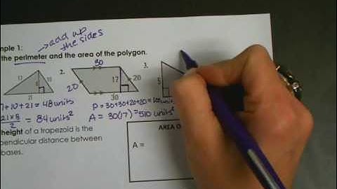 Mrs. Battles Video Notes 11.1-2 Area Perimeter of triangles and  quadrilaterals.avi