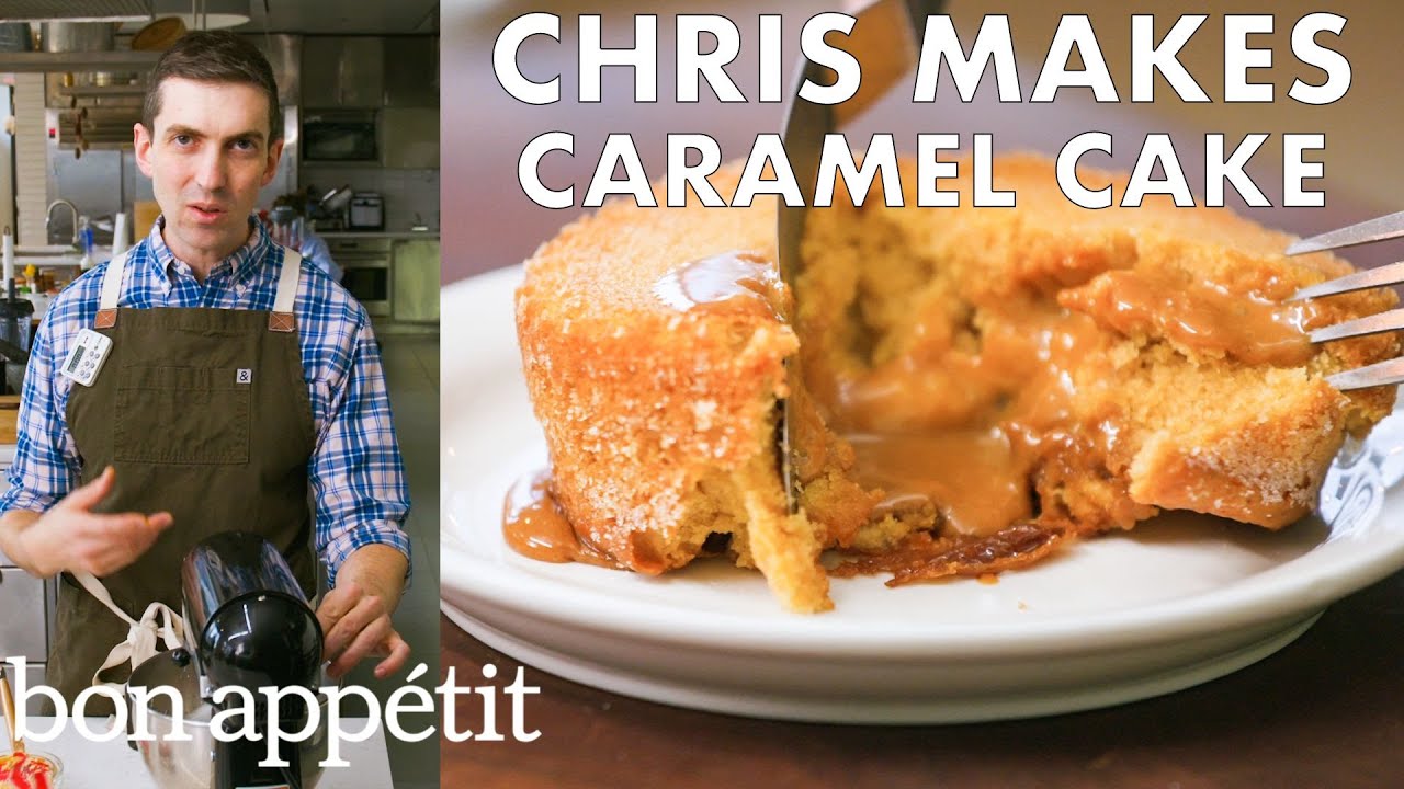 Chris Makes Molten Caramel Cake   From the Test Kitchen   Bon Apptit