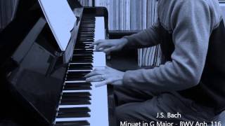 Bach - Minuet in G Major BWV Anh 116 - Christopher Brent, piano