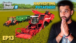 Harvesting Potatoes❤️🔥 | Farming Simulator 22 Gameplay In Hindi Part - 13