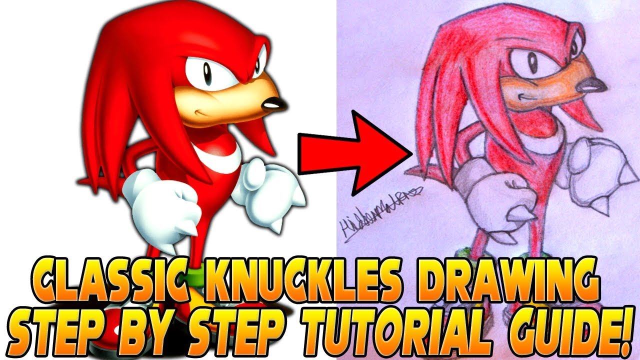 How To Draw Knuckles - Step By Step Tutorial - (Classic Style!) - YouTube