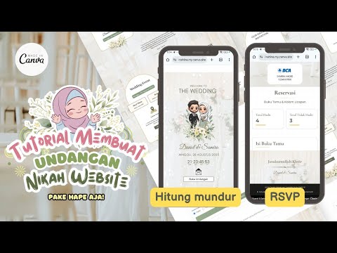 Cara Membuat Undangan Pernikahan Website di Canva Gratis |  Hitung Mundur dan Bisa Isi Buku Tamu