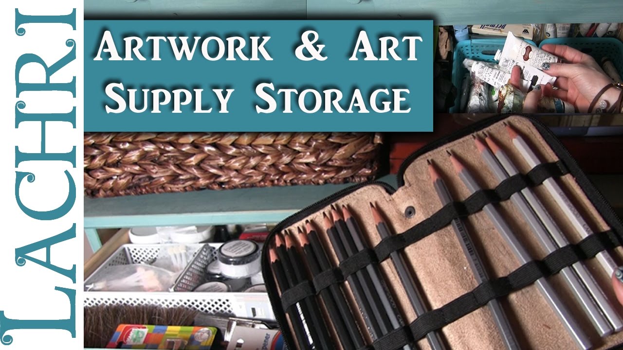 ⁣How I store my artwork and art supplies - Art Studio Tour - Lachri