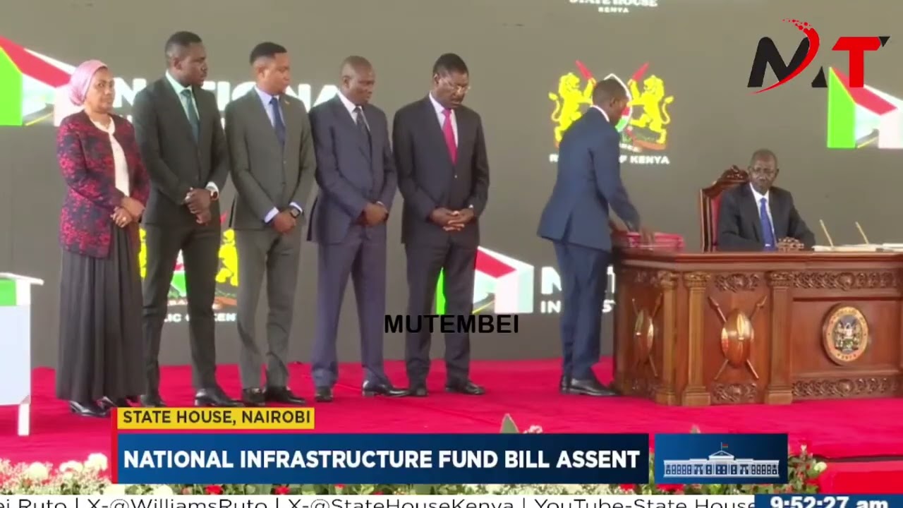 RUTO SIGNING NATIONAL INFRASTRACTURE FUND BILL ASSENT IN STATE HOUSE!!