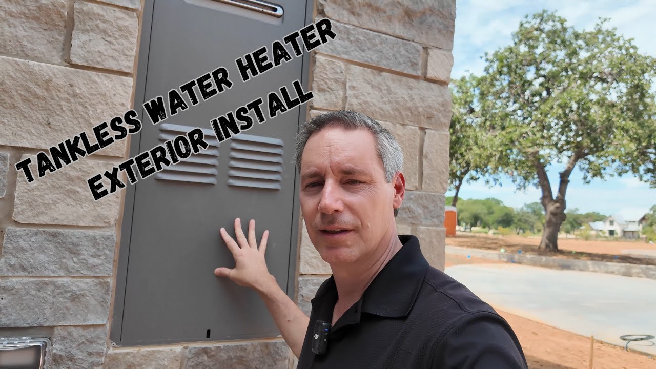 Image showcasing Tankless Water Heater Exterior Install - YouTube
