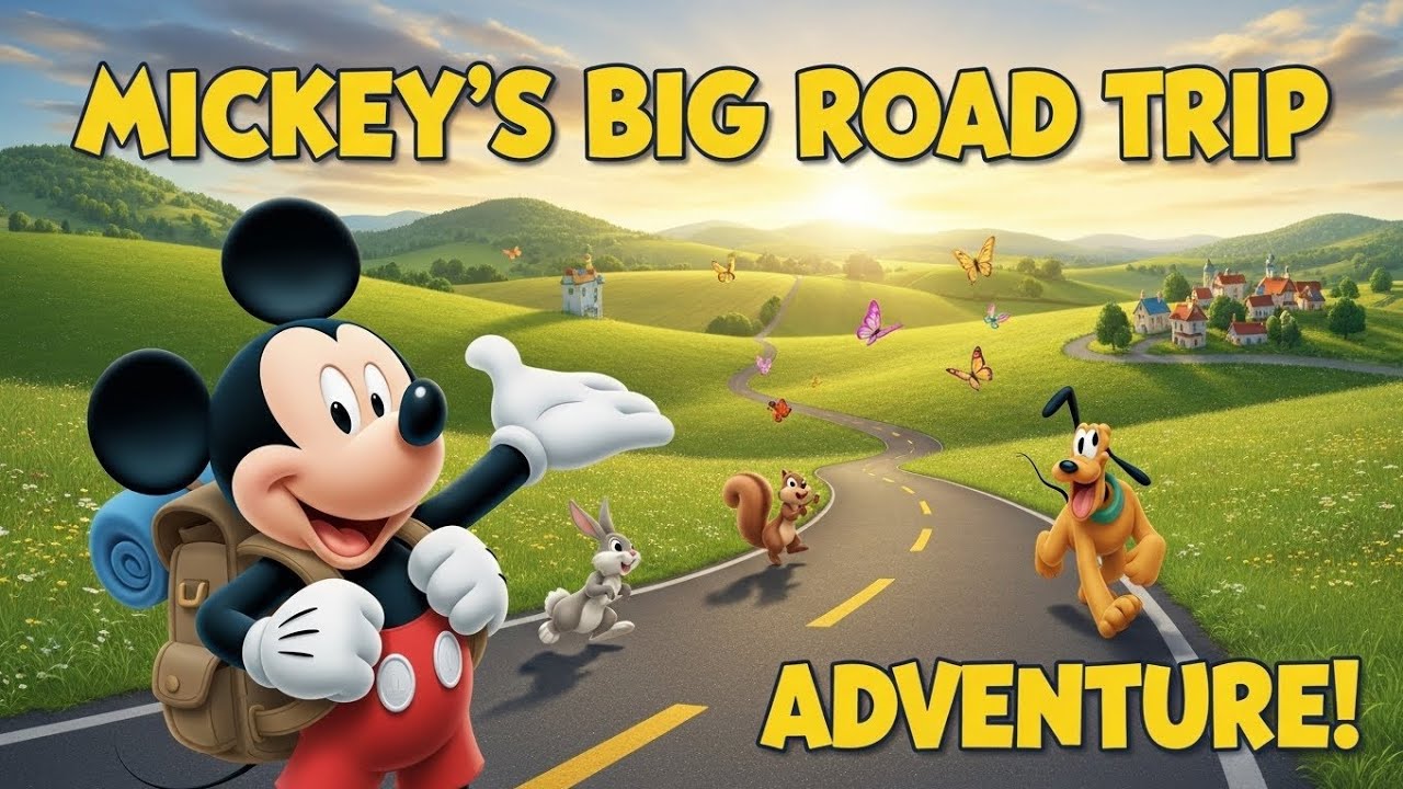 Mickey Mouse Road Trip Adventure 🌍🚗 | Kids Story About Travel, Kindness & Friendship