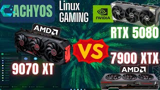 Linux Gaming Benchmark 9070 XT VS 5080 VS 7900 XTX | CachyOS | Ray Tracing/Path Tracing | 4K & 1440p