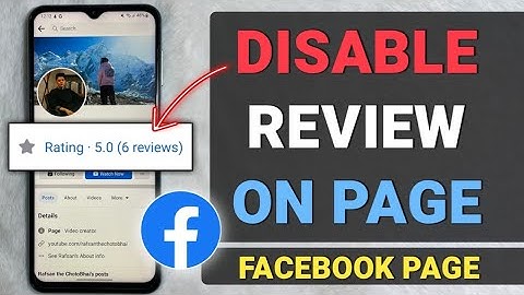 Turn off review on facebook page