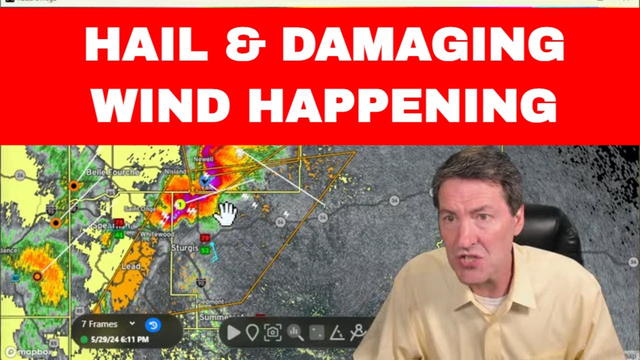 LIVE: Severe Storms With Huge hail and Damaging Wind - YouTube