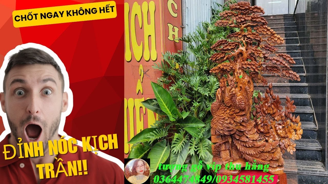 Khám phá bí ẩn Tượng Chim Công gỗ hương ta – biểu tượng phú quý