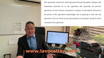 Contract law - entire agreement clauses