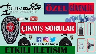 Özel Güvenli̇k Konu Surulari Etki̇li̇ İleti̇şi̇m 50 Adet Çikmiş Soru