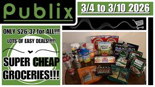 Publix Haul 3/4/26 to 3/10/26 - Paid ONLY $26.37!!! - Super Cheap Groceries!!! - Includes Cleaners!!