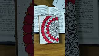 full page Mandala art with red and black gelpen🖤❤️ #art #mandala #shorts #drawing