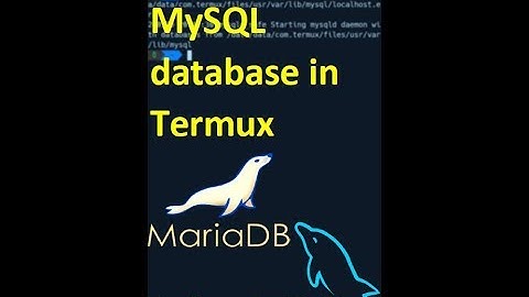How to install MySQL database in Termux