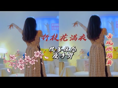 好听又好跳的古风燃脂舞《折枝花满衣》舞蹈小白一定要试试！瘦手臂无敌不酸算我输！