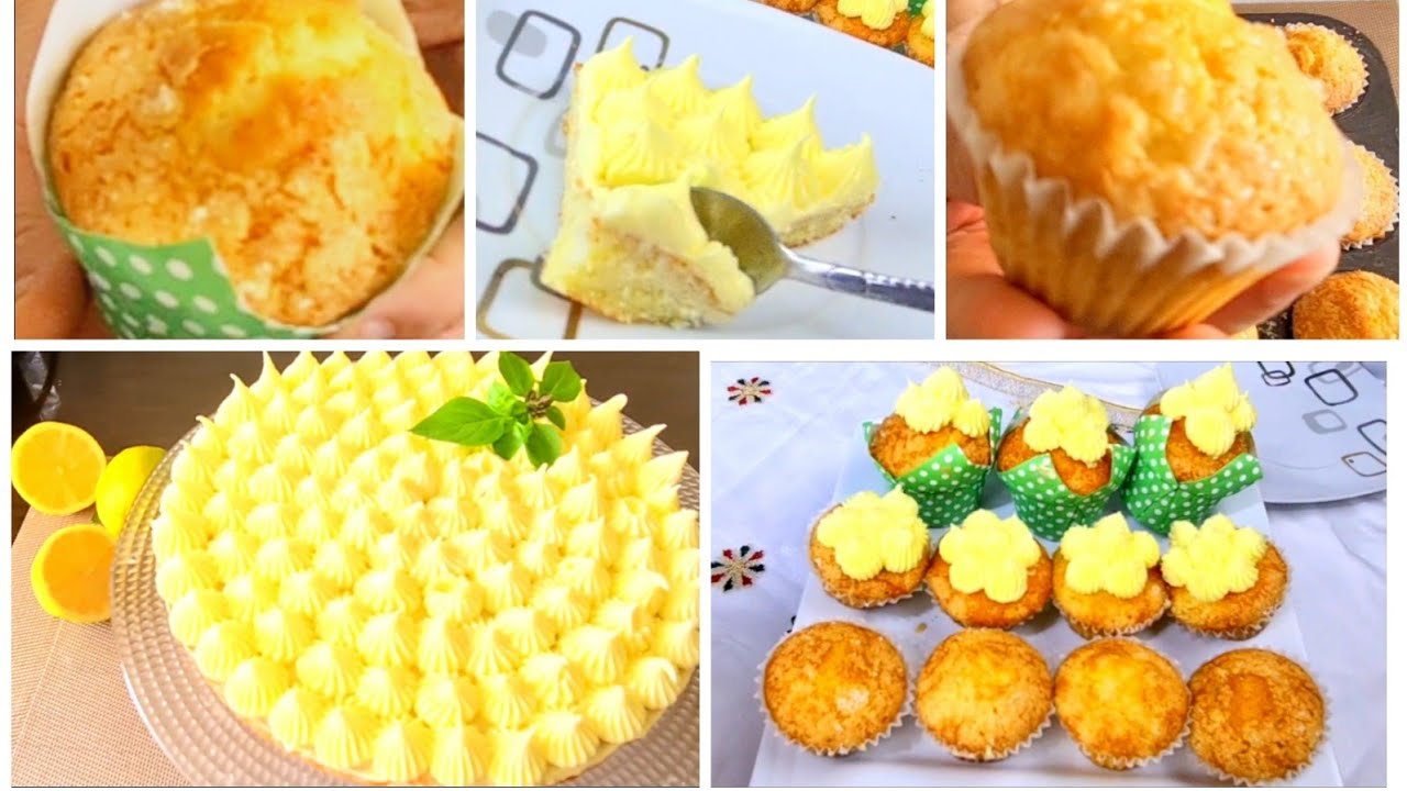 حضري طارط وكاب كيك بخليط واحد وبمكونات في مطبخك في دقائق وصفة ناجحة 100%tarte et muffins au citron