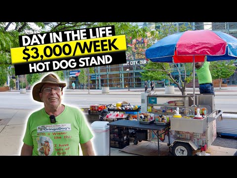 Day in the Life of $3,000/Week Hot Dog Food Cart Business
