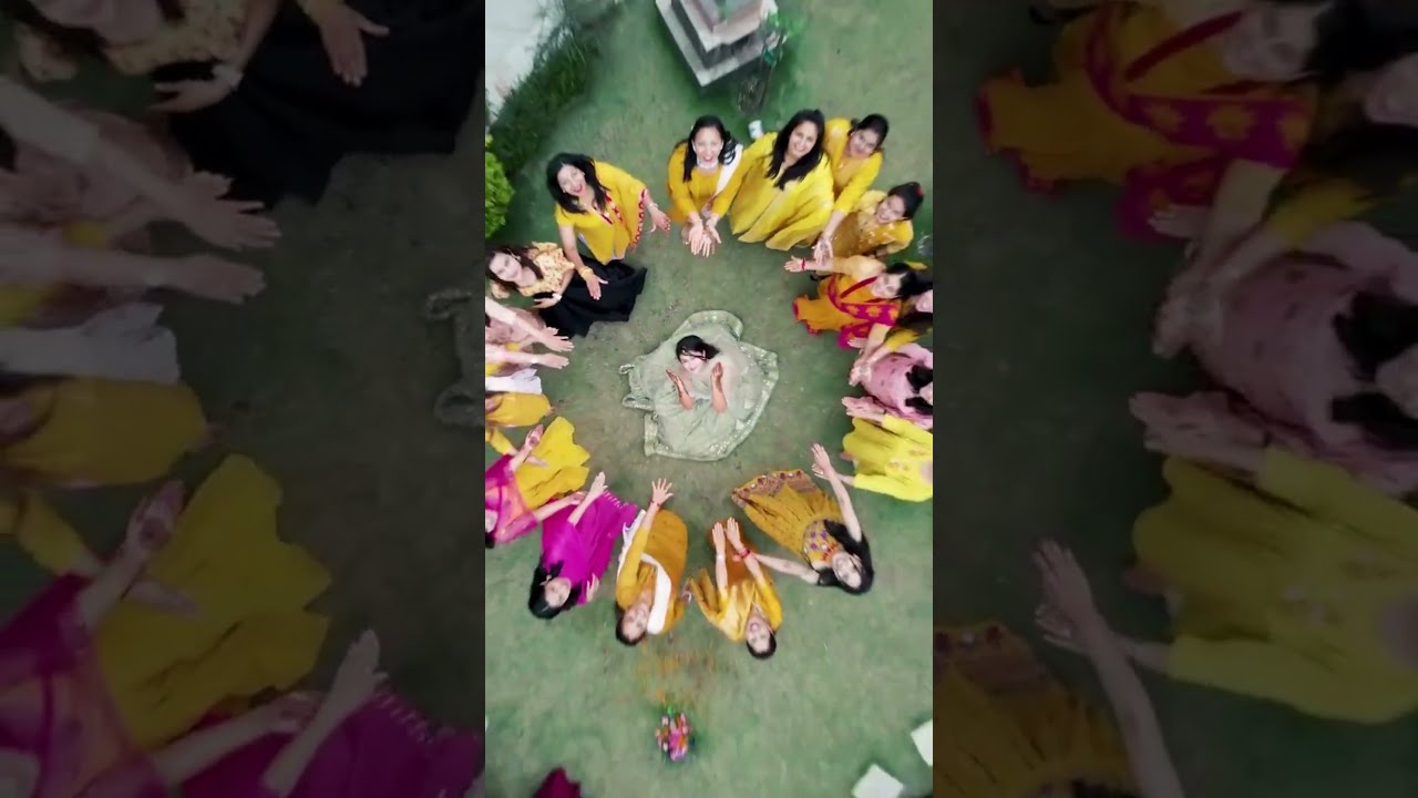 A drone shot to end the Mehendi Evening!✨ 