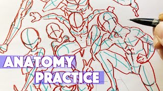 Drawing Anime Anatomy Practice | Sketchbook Drawing - Anime Manga Sketch