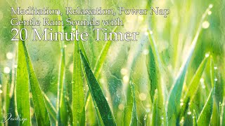 20 Minute Meditation Timer, Power Nap, Gentle Rain, Nature Sounds, Relaxation Meditation