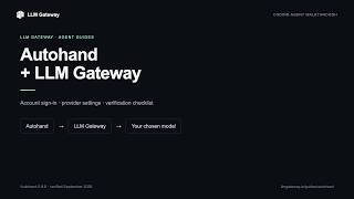 Connect Autohand to LLM Gateway | Setup Walkthrough