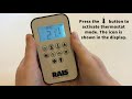 How to activate thermostat mode on a rais gas fireplace