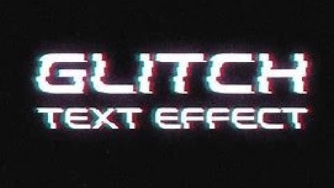 Glitch text animation || pure html, css