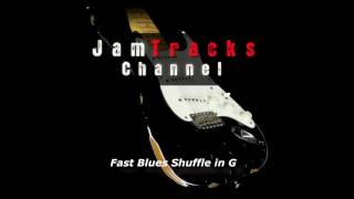 Fast Blues Shuffle Guitar Backing Track in G chords